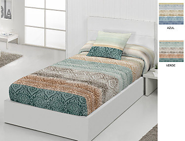 JVR - Edredón ajustable Bakar JVR  color Azul o Verde
