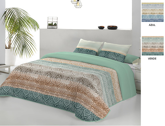 JVR - Edredón Conforter Nórdico Bakar JVR color Azul o Verde
