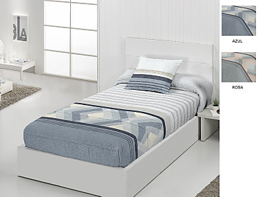 JVR - Edredón ajustable Colman color Azul o Rosa