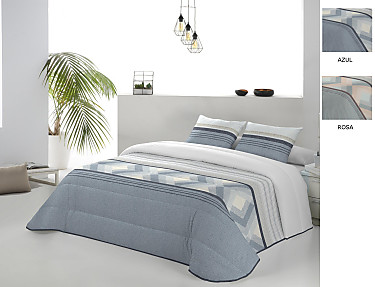 JVR - Edredón Conforter Nórdico Colman color Azul o Rosa