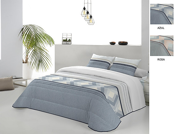 JVR - Edredón Conforter Nórdico Colman color Azul o Rosa