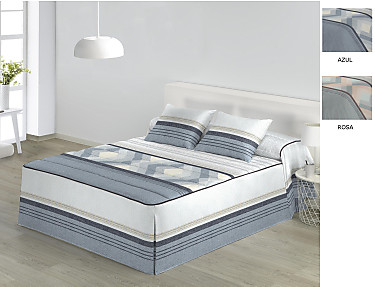 JVR - Colcha Edredón Colman color Azul o Rosa