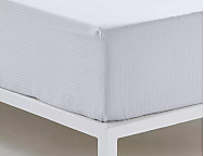Bajera Estelia Combi Satén 300 Hilos 100% Algodón 300 Hilos color Blanco Listado alto especial 35cm