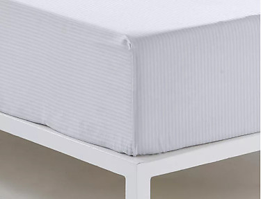 Estelia - Bajera Estelia Combi Satén 300 Hilos 100% Algodón 300 Hilos color Blanco Listado alto especial 35cm