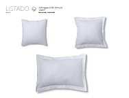 Funda de cojín Estelia Combi 300 Hilos 100% Algodón color Blanco Listado