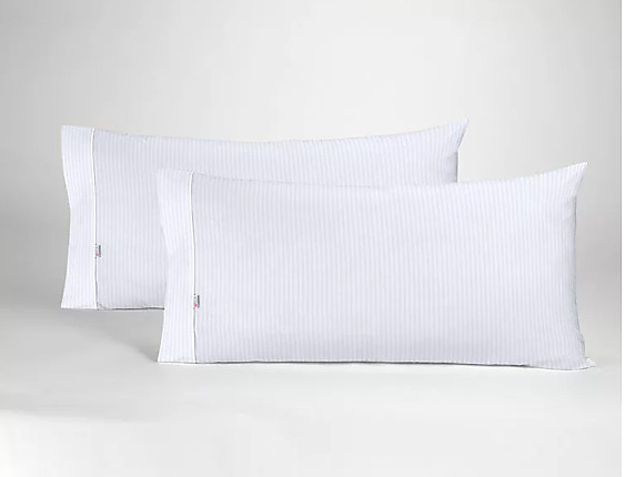 Estelia - Almohadón Estelia Combi 300 Hilos 100% Algodón color Blanco Listado