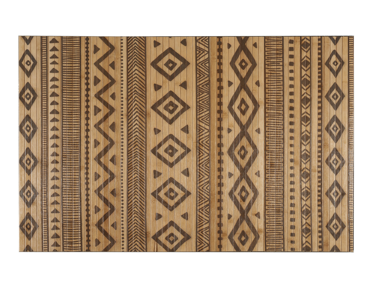 Storplanet Alfombra bambú Bamboo Cool Etnic AT5 Natural-Negro