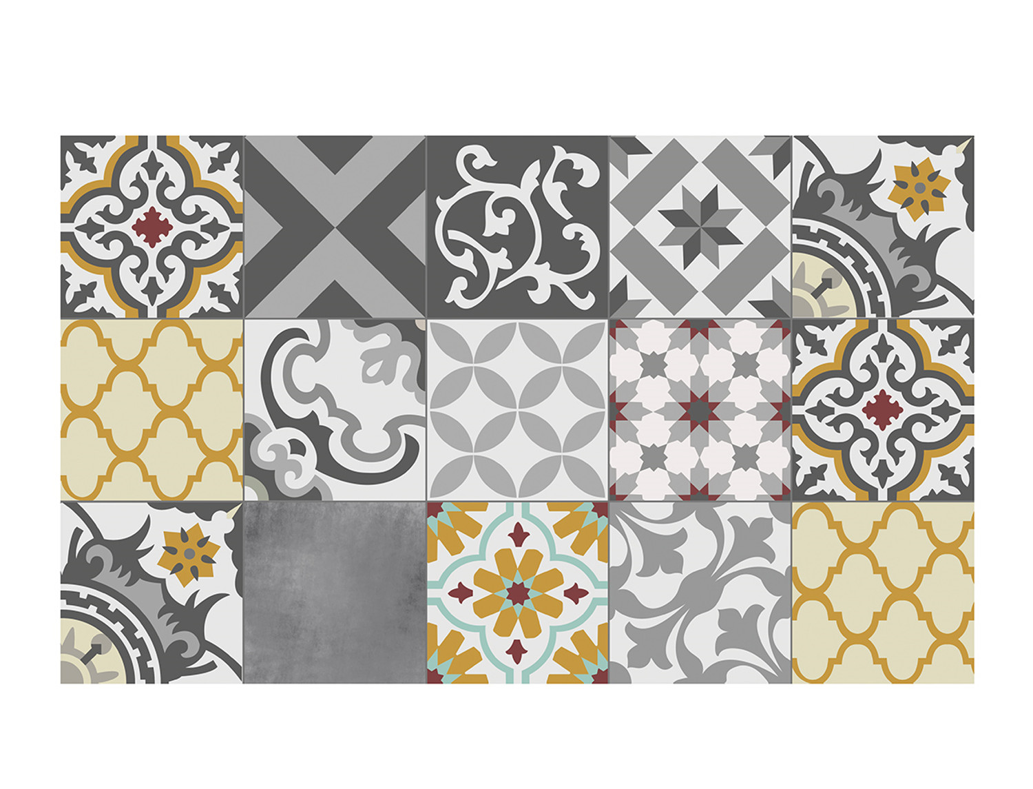 Storplanet Alfombra vinílica acolchada Croma Patch gris-ambar