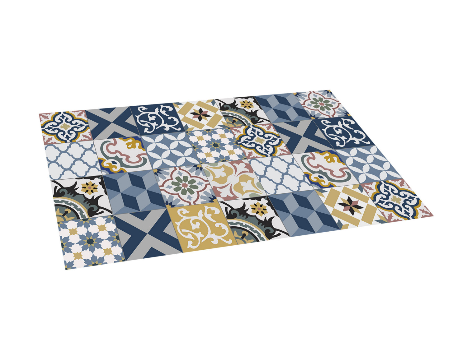 Storplanet Alfombra vinílica compacta Artdeco AH2 Patch azul