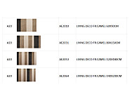 Alfombra de vinilo tejido Living Deco AE20 franjas camel