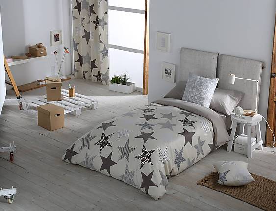 Confecciones Paula - Funda nórdica Estrellas gris cama 105