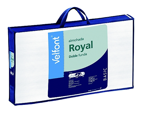 Velfont - Almohada Royal doble funda. Firmeza Media-Alta