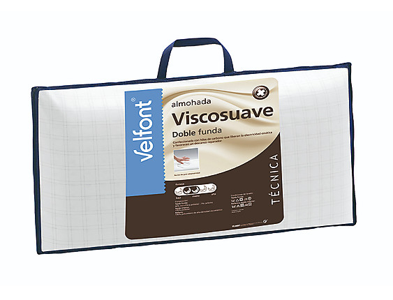 Velfont - Almohada Viscosuave extra doble funda. Firmeza Media-Baja