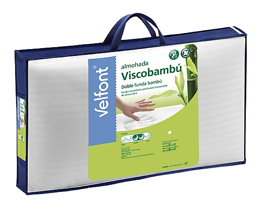 Velfont - Almohada Viscobambú doble funda. Firmeza Media-Alta