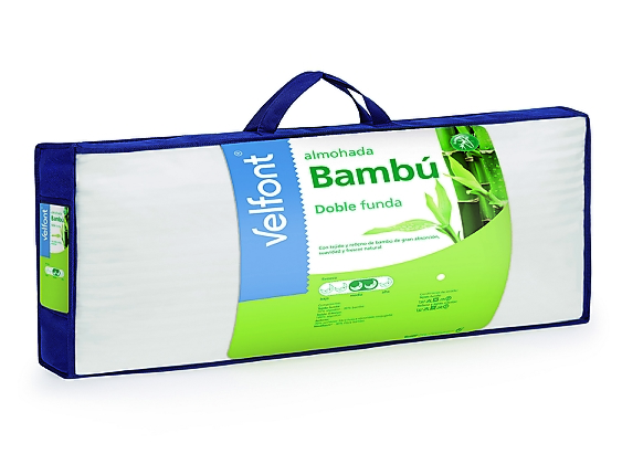 Velfont - Almohada Bambú doble funda. Firmeza Media-Alta