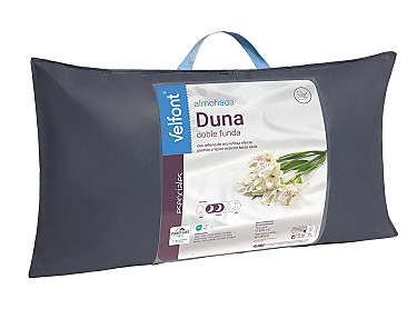 Velfont - Almohada Duna Ribete doble funda. Firmeza Media-Baja