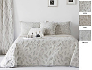 Colcha Jacquard Margot color Gris, Natural o Lino