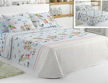 Cañete - Bouti reversible Mondo con funda de cojín incluída