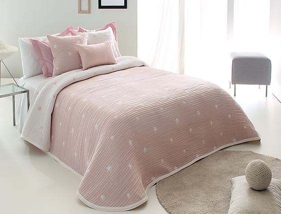 Reig Marti - Colcha Jacquard Reversible Dempsy 02 rosa