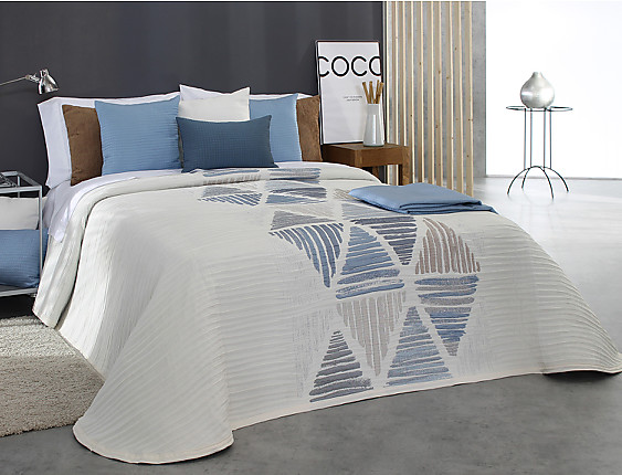 Reig Marti - Colcha Jacquard Reversible Lynch 03 azul