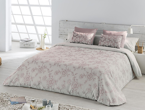 JVR - Funda nórdica Jacquard Fantasy Rosa