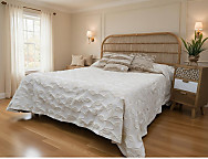 Colcha Reversible Leave Beige oferta fin de existencias