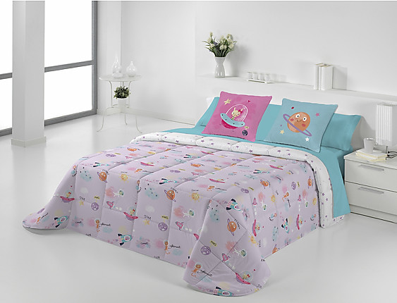 JVR - Edredón Nórdico reversible Planet Malva