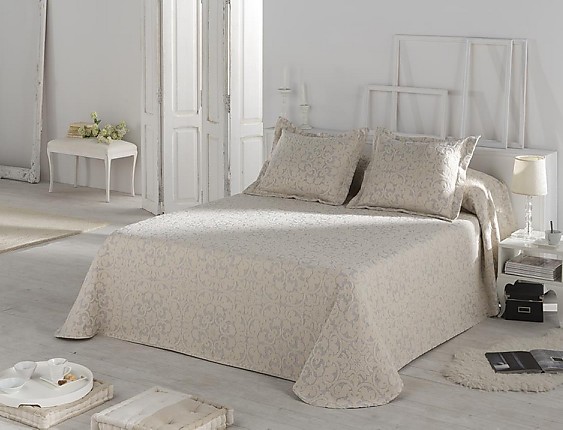 JVR - Colcha Piqué Jacquard Venice Gris