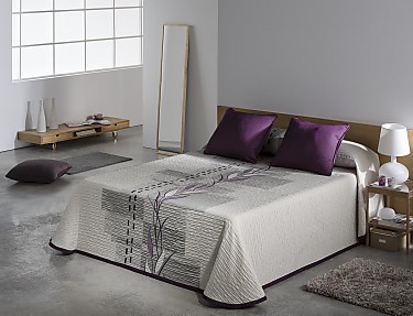 JVR - Colcha piqué Jacquard Zen color Morado últimas unidades