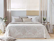Colcha Jacquard reversible Gandía Beige