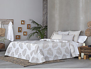 Colcha Jacquard reversible Oropesa Beige