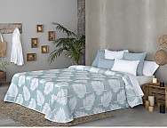 Colcha Jacquard reversible Oropesa Turquesa