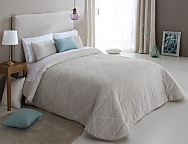 Edredón Jacquard tipo B3 Deniro con fundas de cojín incluidas 01 beige