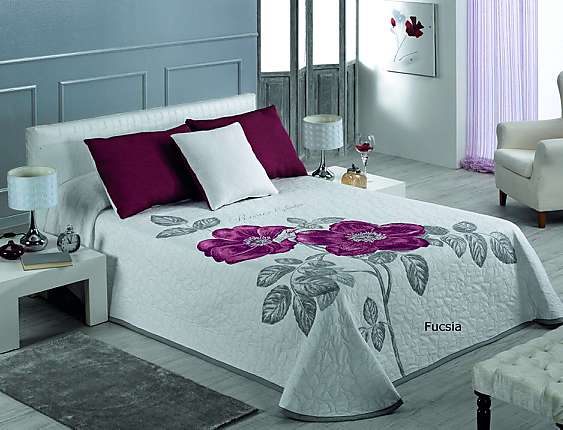 Cañete - Colcha Jacquard Rose Fucsia