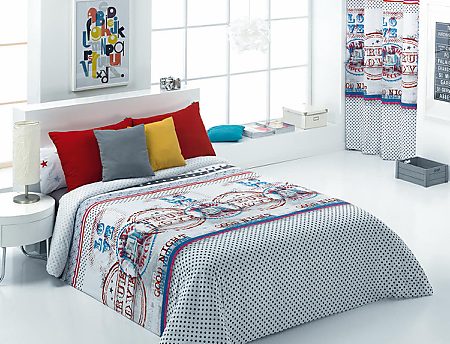 Quilt by Cañete - Funda nórdica Love de Quilt Oferta fin de existencias color Gris