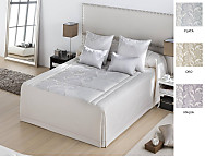 Colcha edredón Jacquard Daniela color Malva, Oro o Plata