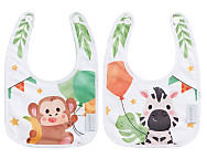 2 Baberos Estampados Plastificados Pequeños Jungle