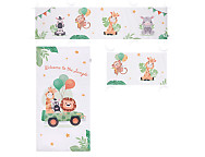 Vestidura Minicuna Colecho Funda nórdica+Relleno+Protectores Jungle