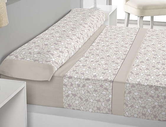 Trovador - Juego de cama franela Macael color Beige precio especial hasta final de stock