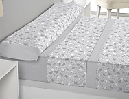 Juego de cama franela Macael color Gris precio especial hasta final de stock