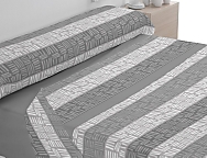 Juego de cama de invierno Coralina Roma color Gris