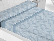 Juego de cama de invierno Coralina Ficus color Azul precio especial hasta final de stock