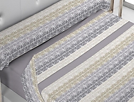 Juego de cama de invierno Coralina Creta color Gris precio especial hasta final de stock