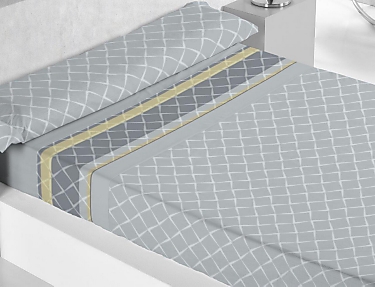 Trovador - Juego de cama de invierno Coralina Rombos color Gris precio especial hasta final de stock