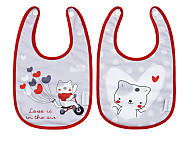 2 Baberos Estampados Plastificados Medianos Lovely