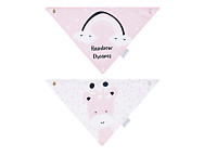 2 Baberos Bandana impermeables Rainbow Dreams Rosa