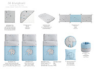 Funda nórdica Cuna o Maxicuna Bluephant (funda+almohadón)