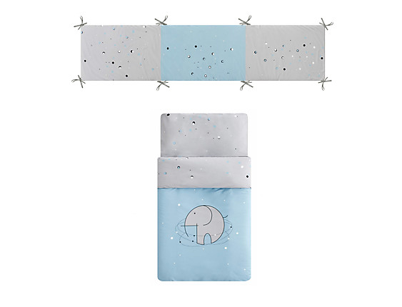 Pekebaby - Pack Edredón+protector Cuna o Maxicuna Bluephant