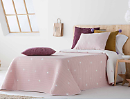 Colcha Jacquard con fundas de cojín Arona 04 Rosa