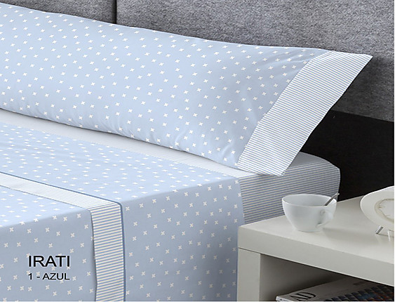 Juego de cama franela D Art Irati color Azul - Centro Textil Hogar